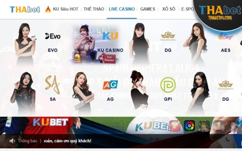 Live Casino THABET được biết đến là cái tên vàng trong làng cá cược