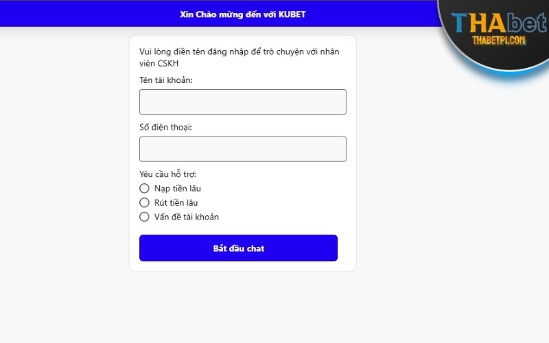 Liên hệ với CSKH nếu bạn không thao tác rút tiền THABET thành công